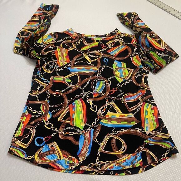 ICIKULS Horsebit Equestrian Long Sleeve Shirt Size Small - Picture 7 of 11